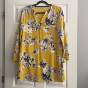 Yellow floral dress